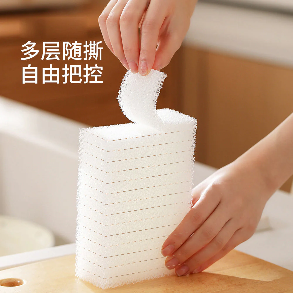 FaSoLa Tearable Cleaning Sponge - White, 30 Pieces X3