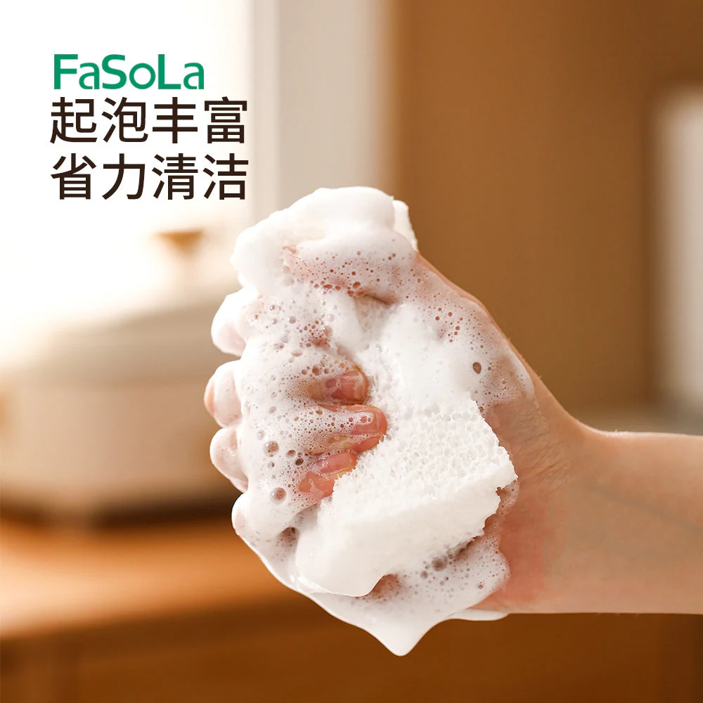 FaSoLa Tearable Cleaning Sponge - White, 30 Pieces X3 - Image 3