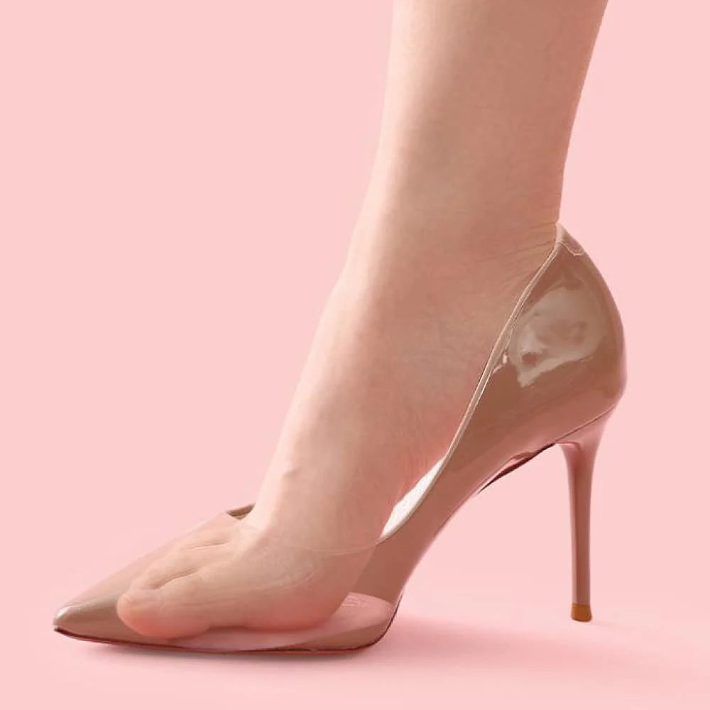 FaSoLa Thickened Anti-Slip Forefoot Pads - Transparent, 2 Pairs - Image 3
