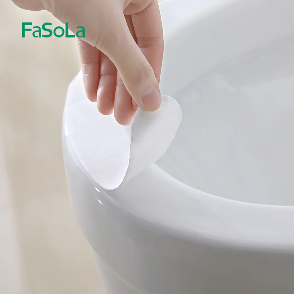 FaSoLa Toilet Seat Covers - White, 7 Pieces - Image 3