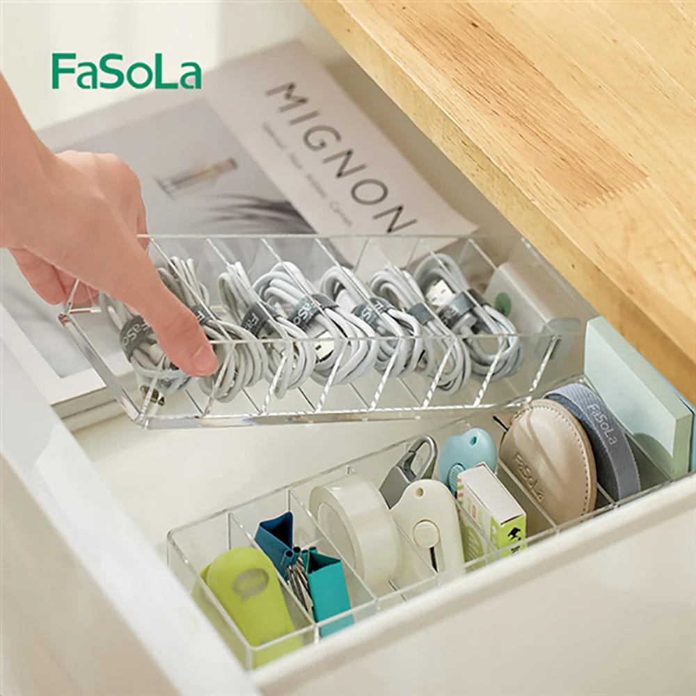 FaSoLa Transparent Cable Organizer Box - Image 3