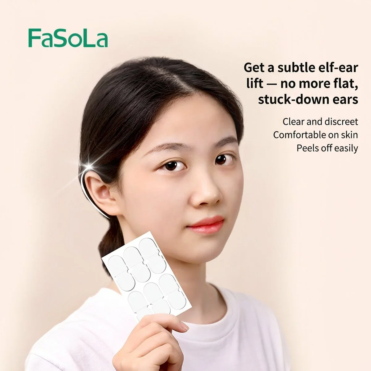FaSoLa Transparent Ear Lifting Stickers - 6 Pairs