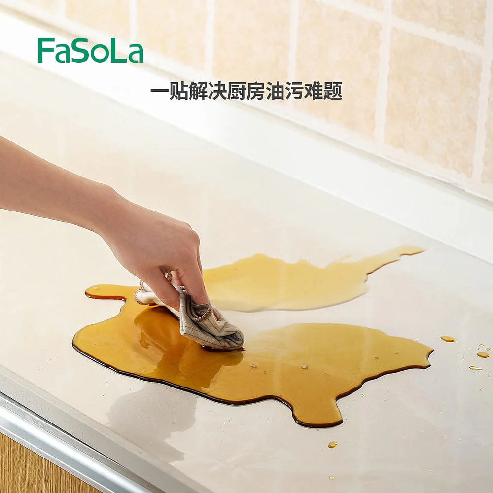 FaSoLa Transparent High-Temperature Resistant Kitchen Oil-Proof Sticker - 3 Meters - Image 3
