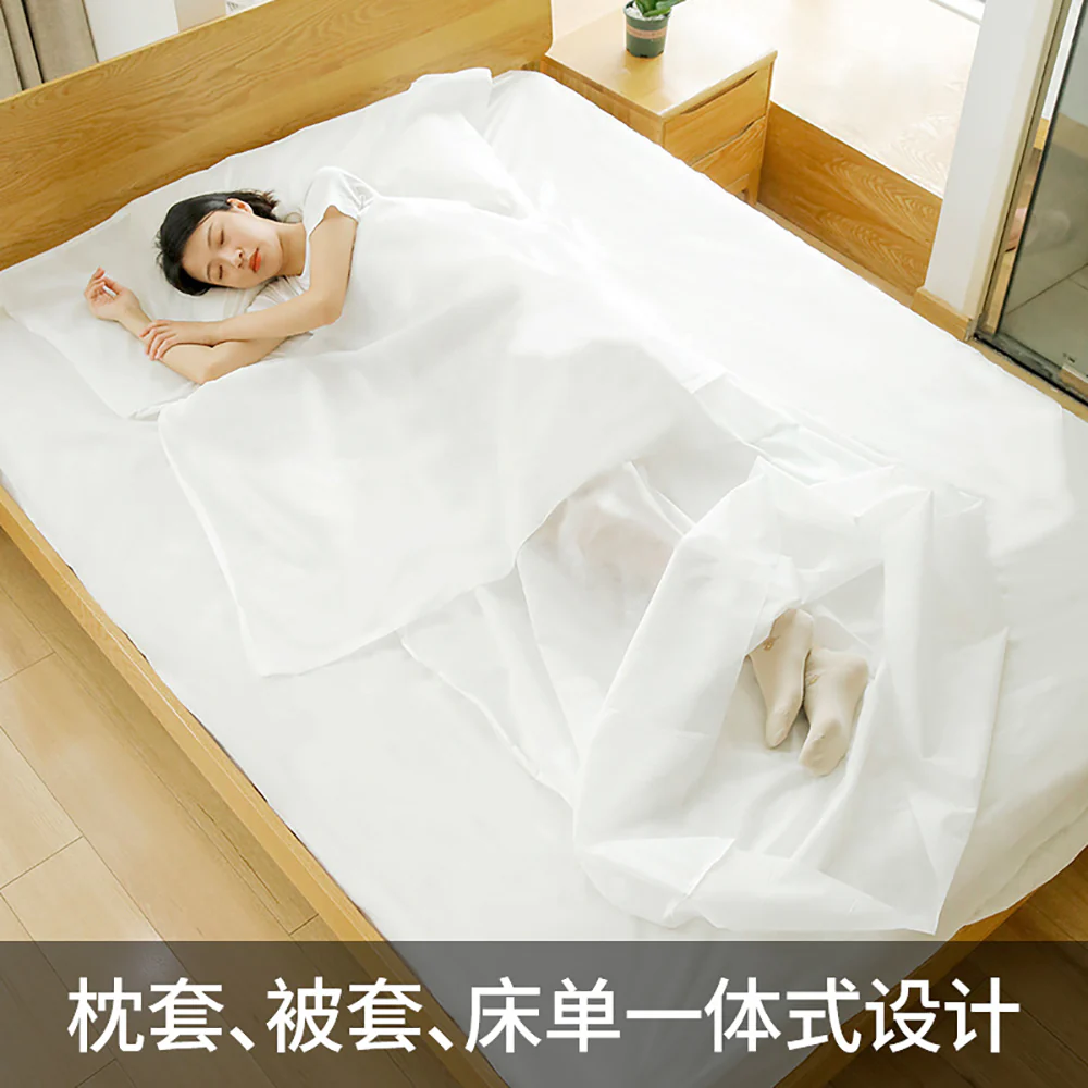 FaSoLa Travel Disposable Bed Sheet White - 1.8m Bed - Image 2