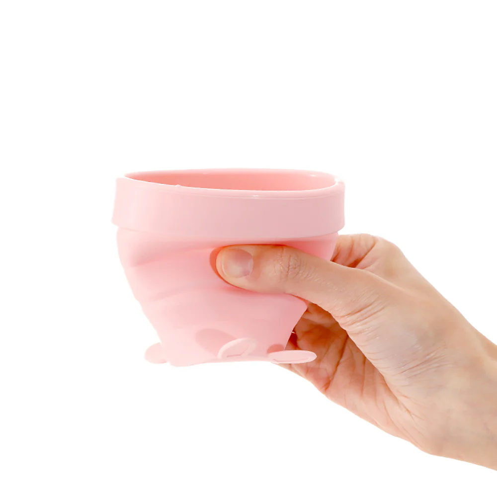 FaSoLa Travel Foldable Silicone Cup - Baby Pink Classic - Image 5