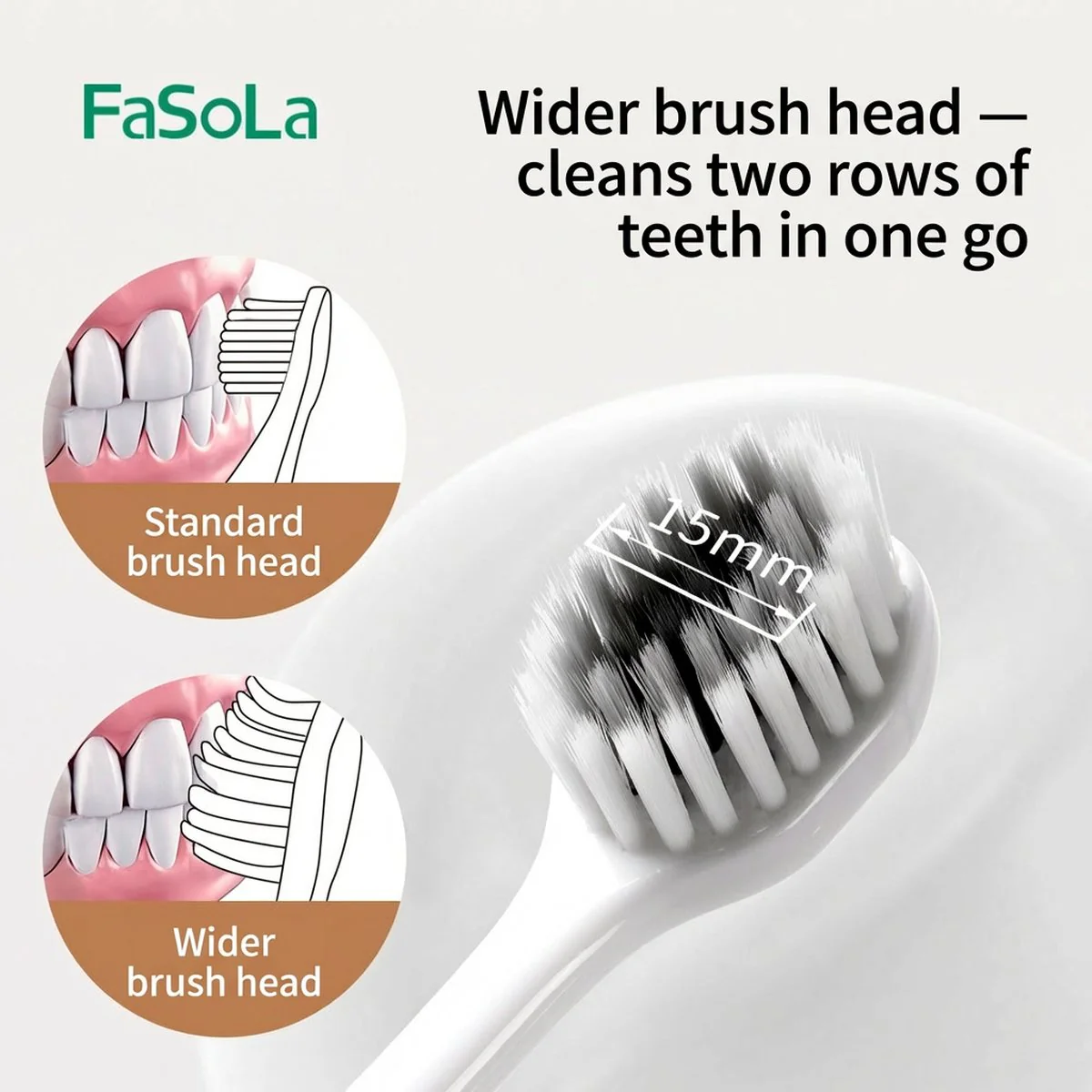 FaSoLa Triple Silk Toothbrush - Mixed Colors, 4 Pack - Image 2