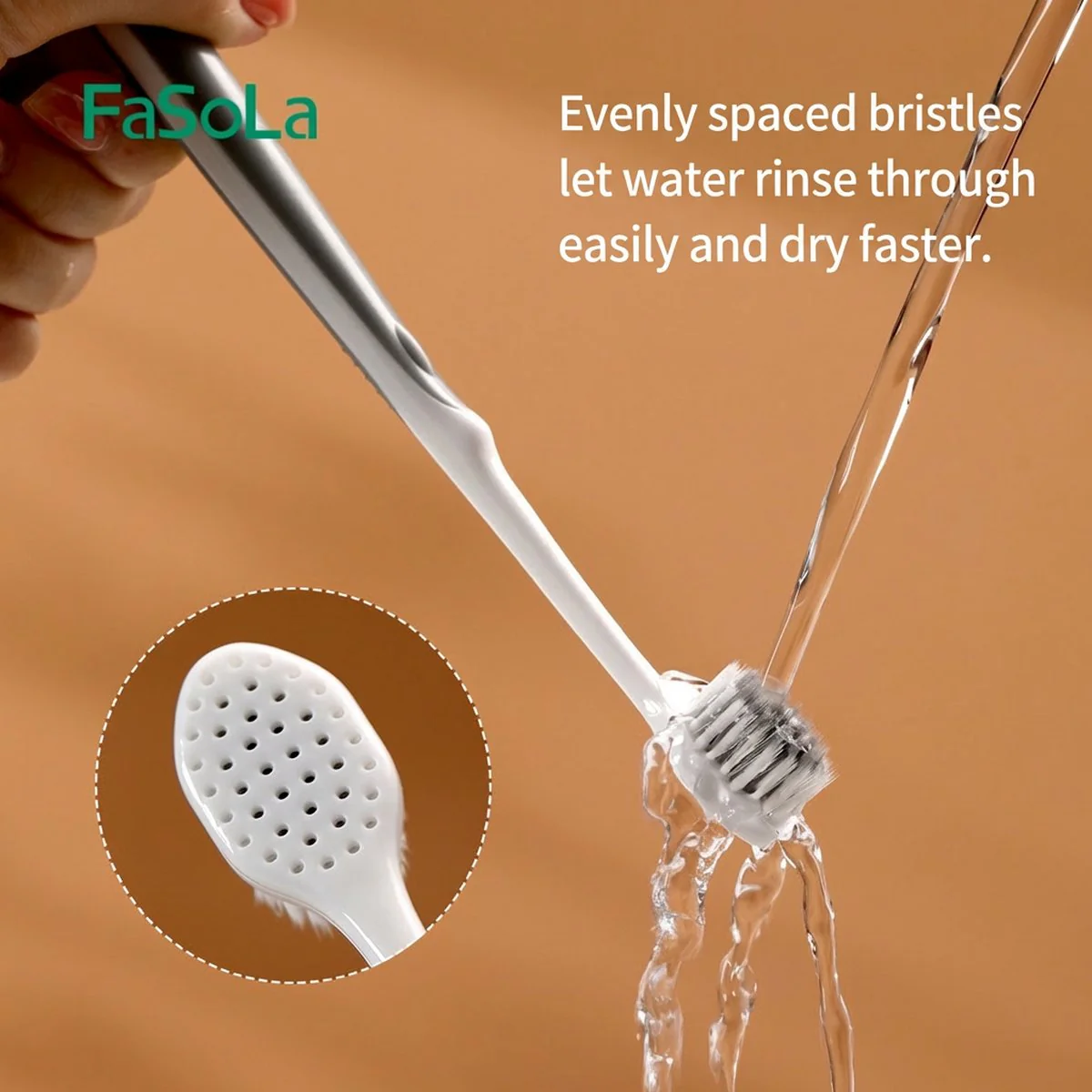 FaSoLa Triple Silk Toothbrush - Mixed Colors, 4 Pack - Image 3