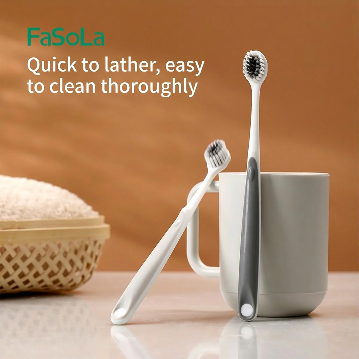 FaSoLa Triple Silk Toothbrush - Mixed Colors, 4 Pack - Image 4