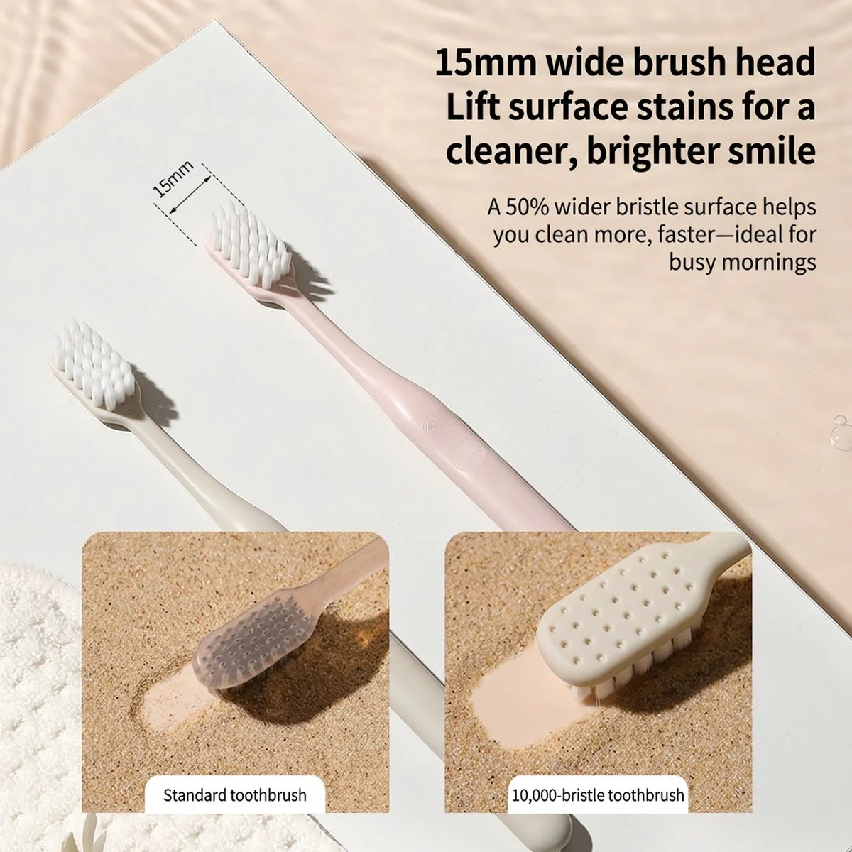 FaSoLa Ultra-Soft Toothbrushes - Mixed Colors, 2 Pack - Image 4