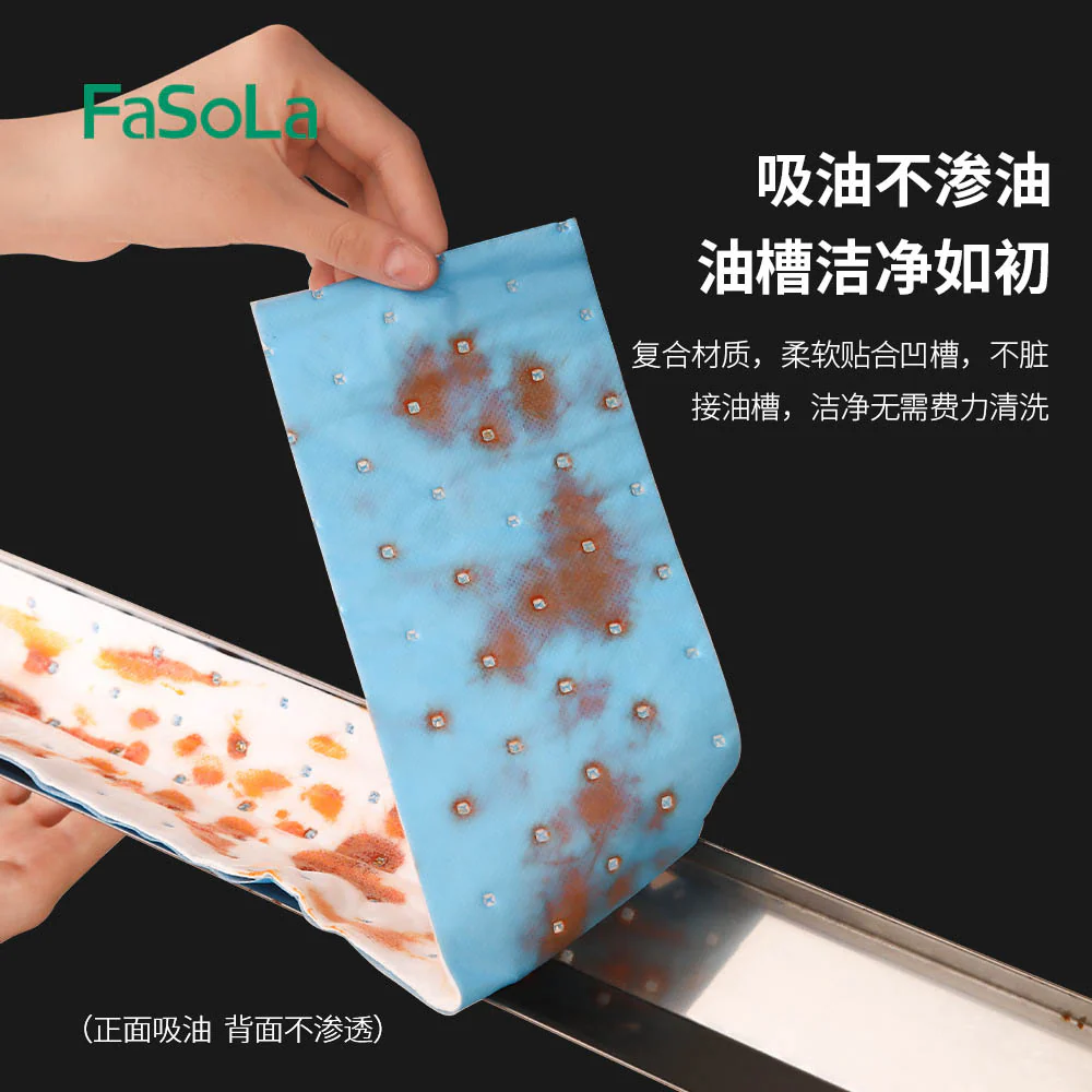 FaSoLa Upgraded Thickened Range Hood Oil Absorbing Pads - Blue, 5 Pieces - Image 3