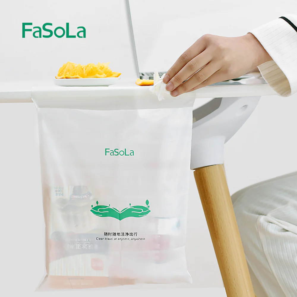 FaSoLa Vehicle Garbage Bags White - 5 Pieces - Image 3
