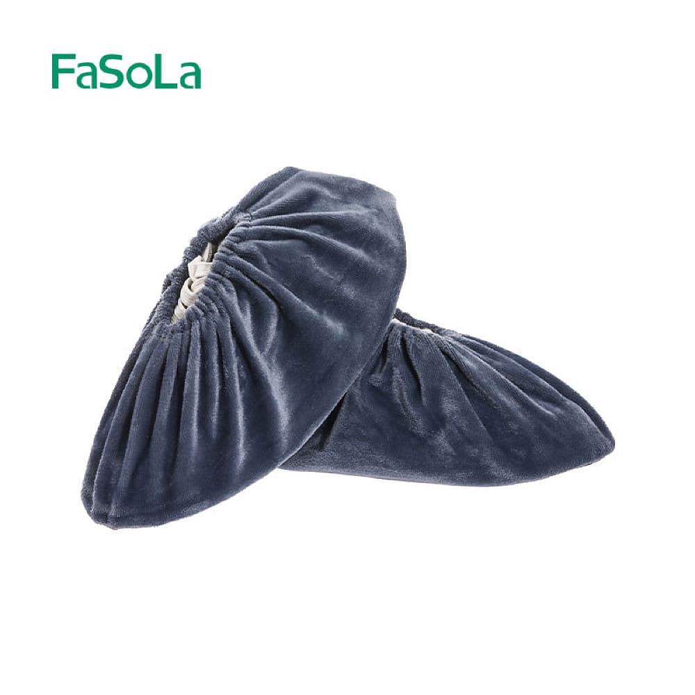 FaSoLa Velvet Shoe Covers - Grey, 30*11.5cm - Image 4