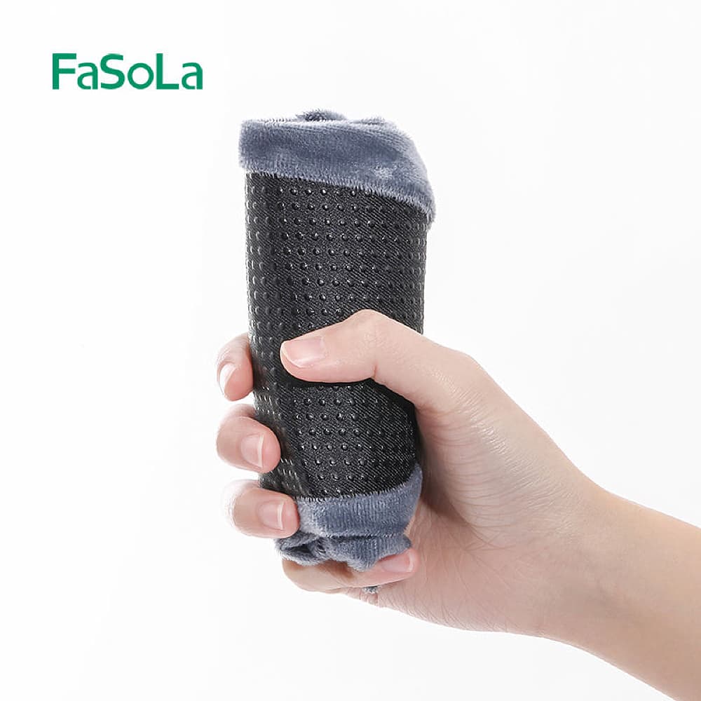 FaSoLa Velvet Shoe Covers - Grey, 30*11.5cm - Image 5