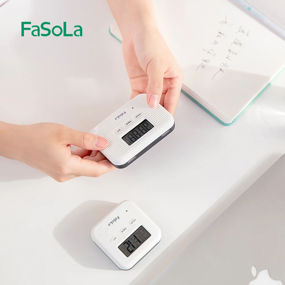 FaSoLa Vibrating Timer Pill Box with Four Compartments - Grey - Image 2