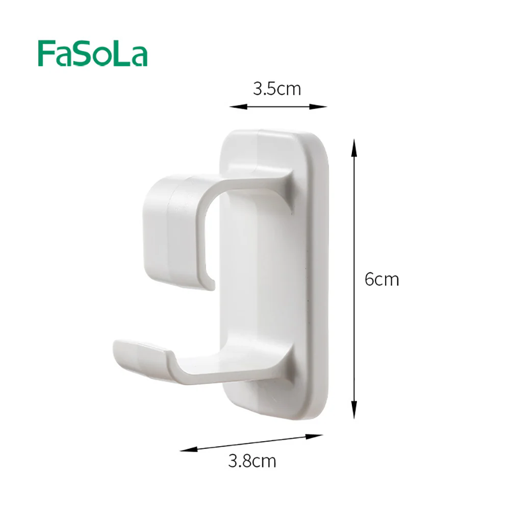 FaSoLa Wall-Mounted Basin Hooks - White, 2 Pack - Image 5