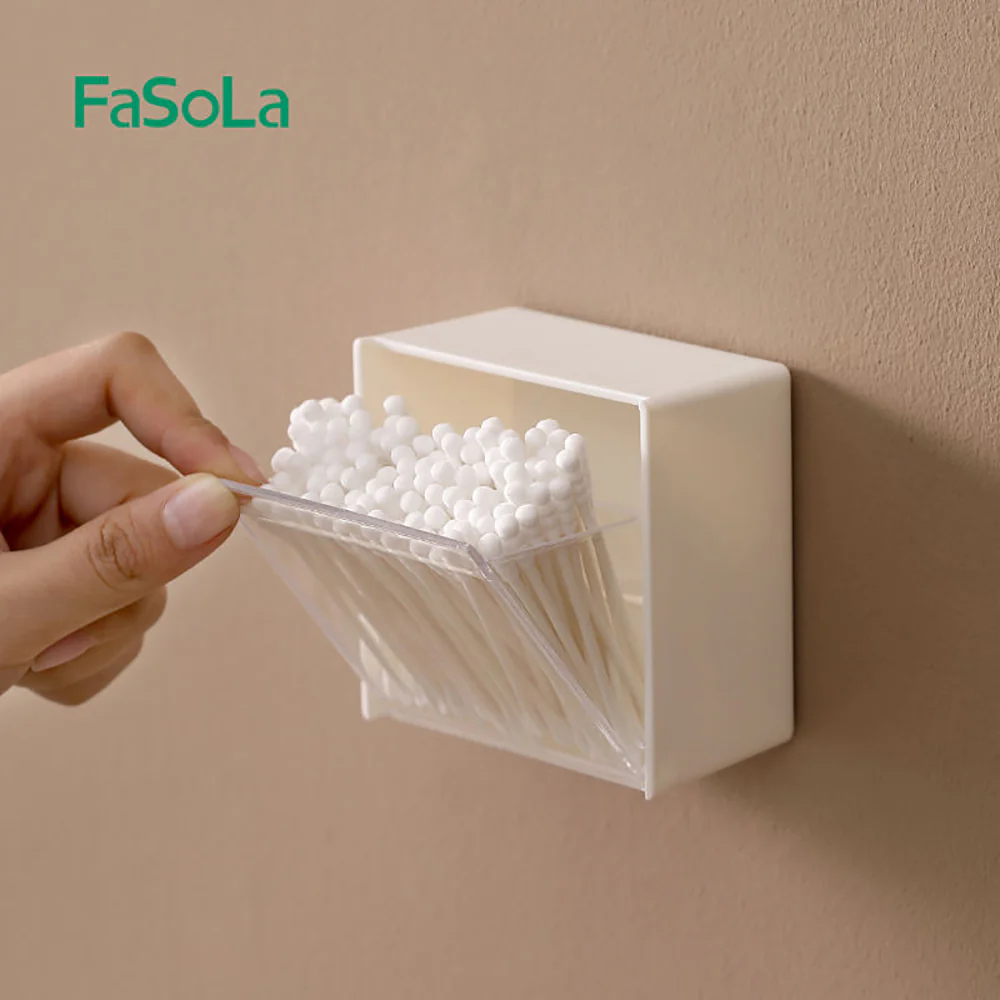 FaSoLa Wall-Mounted Flip-Top Storage Box - White, 8.5*4.5*8.5cm - Image 4