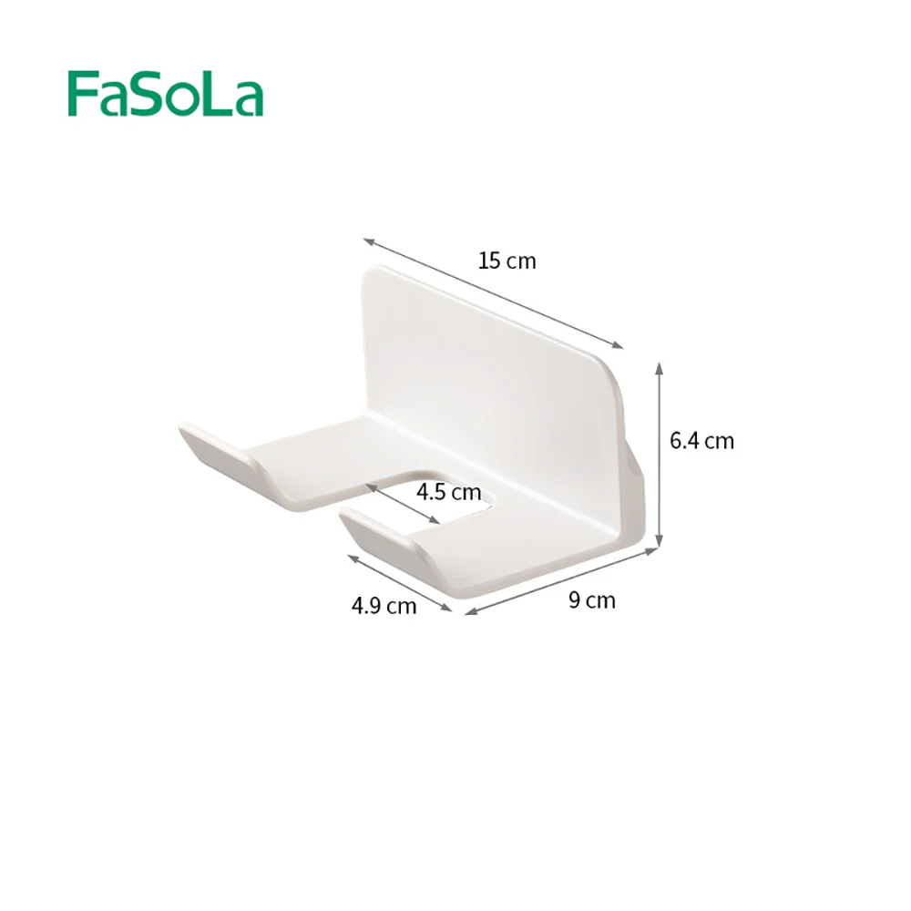 Fasola Wall-Mounted Hair Dryer Rack- White - Image 5