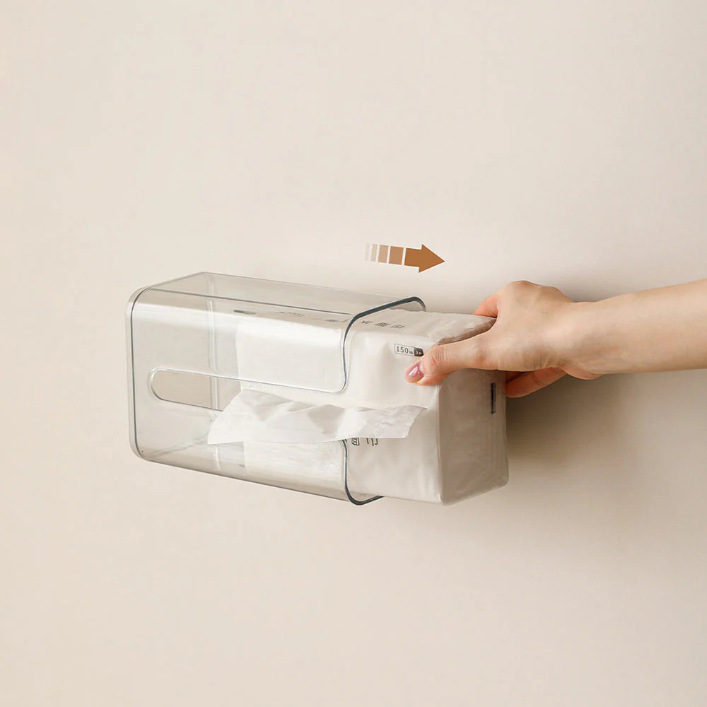 FaSoLa Wall-Mounted Tissue Box - Transparent - Image 3