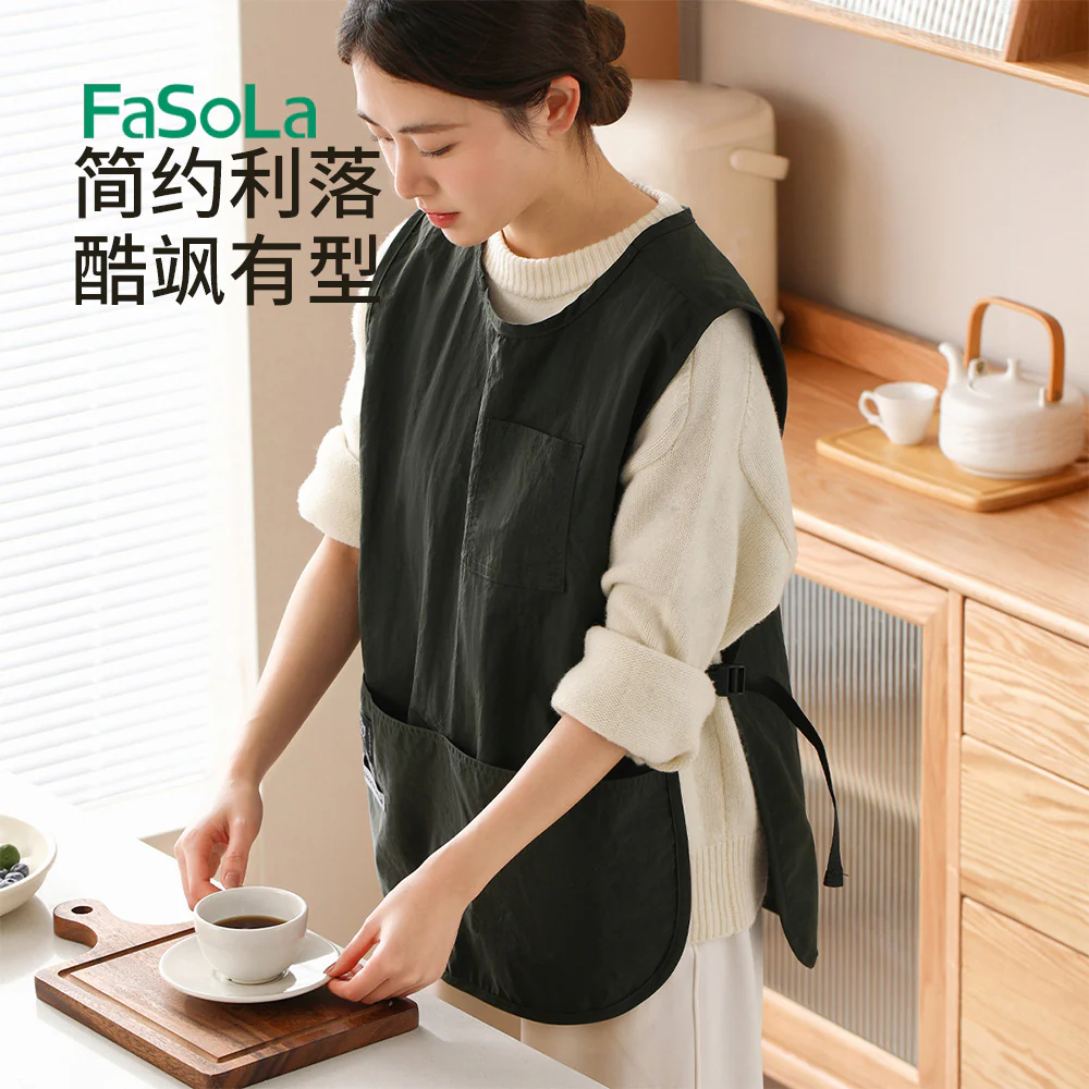 FaSoLa Waterproof Apron - Dark Green - Image 2
