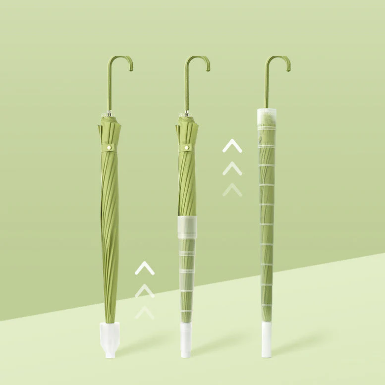 FaSoLa Waterproof Umbrella with Cover - Matcha Green - Image 4