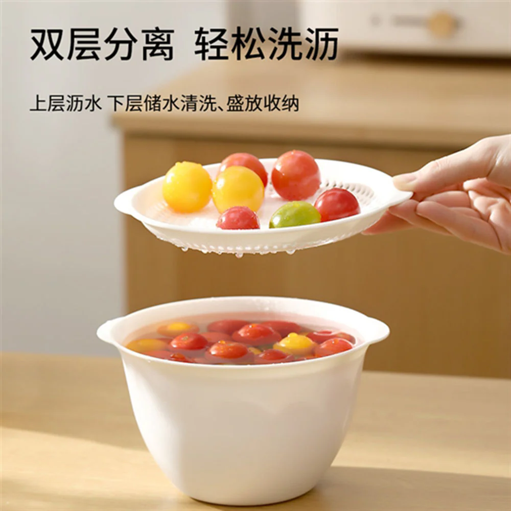 FaSoLa White Colander with Lid - 17*15.5*9.5cm - Image 2