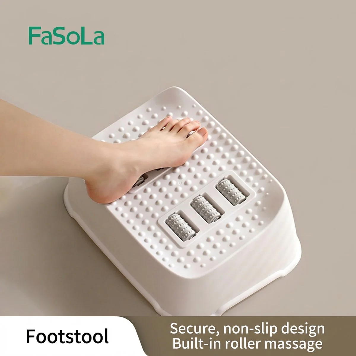FaSola White Footrest Stool - Image 3