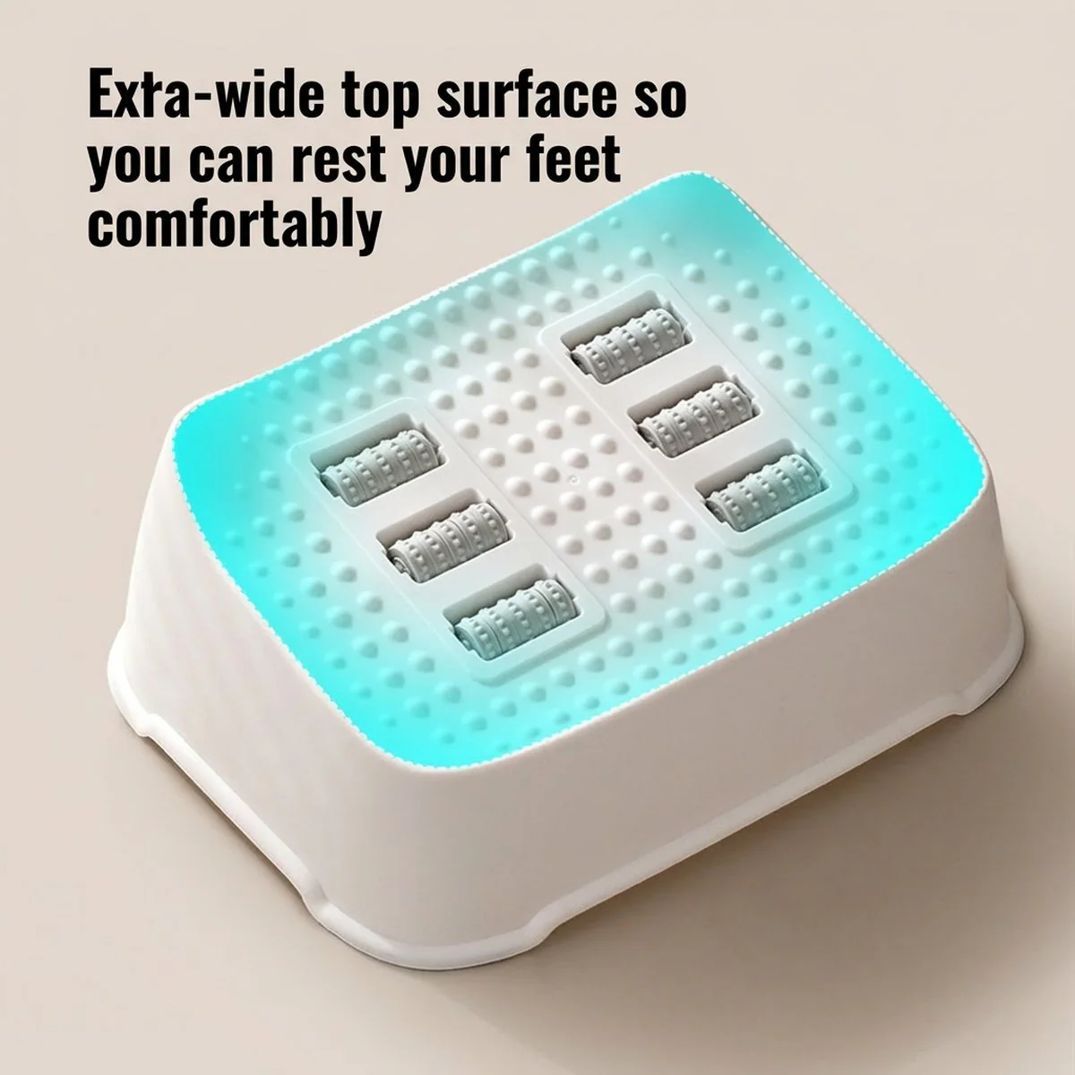 FaSola White Footrest Stool - Image 4
