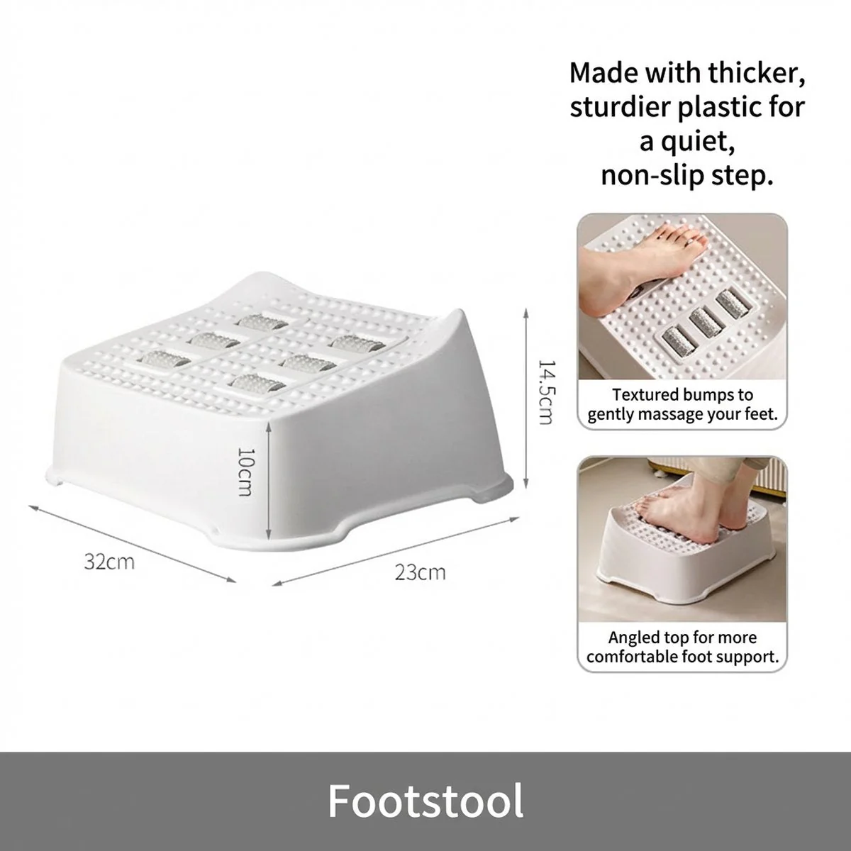 FaSola White Footrest Stool - Image 5