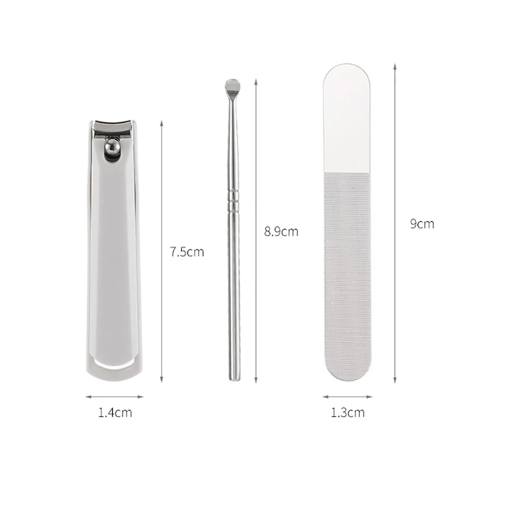 FaSoLa White Manicure and Ear Cleaning Set - 3 Pieces - Image 3
