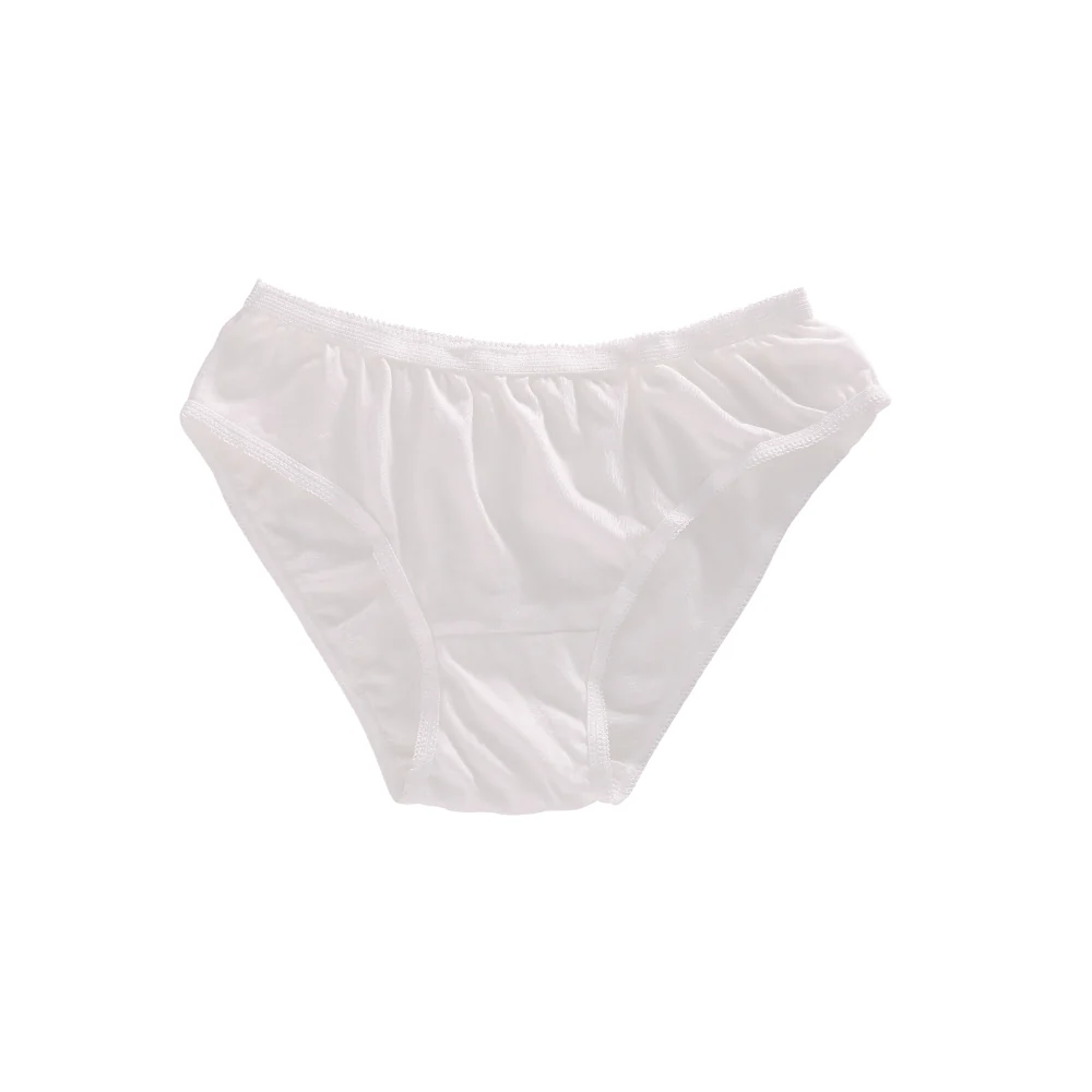 FaSoLa Women's Disposable Cotton Underwear - White XXL, Pack of 5 - Image 5