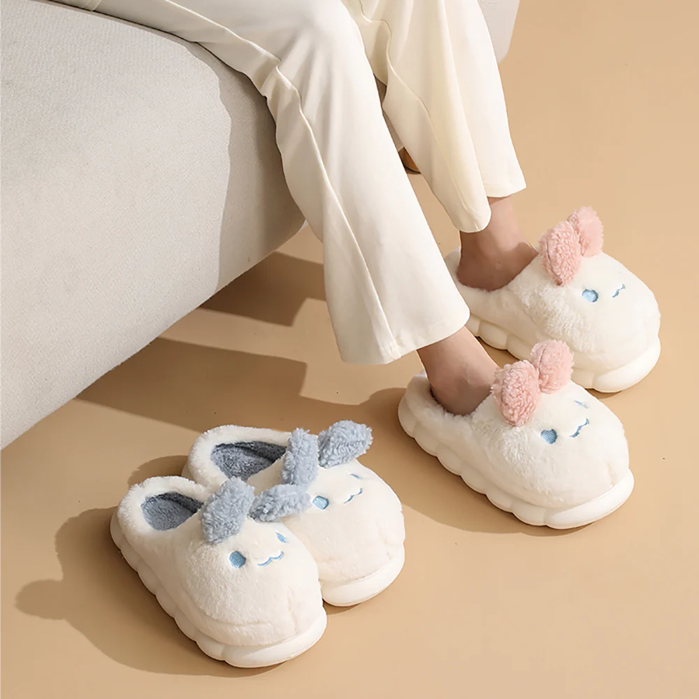 FaSoLa Women's Plush Cotton Slippers Sky Blue - Size 36-37 - Image 3