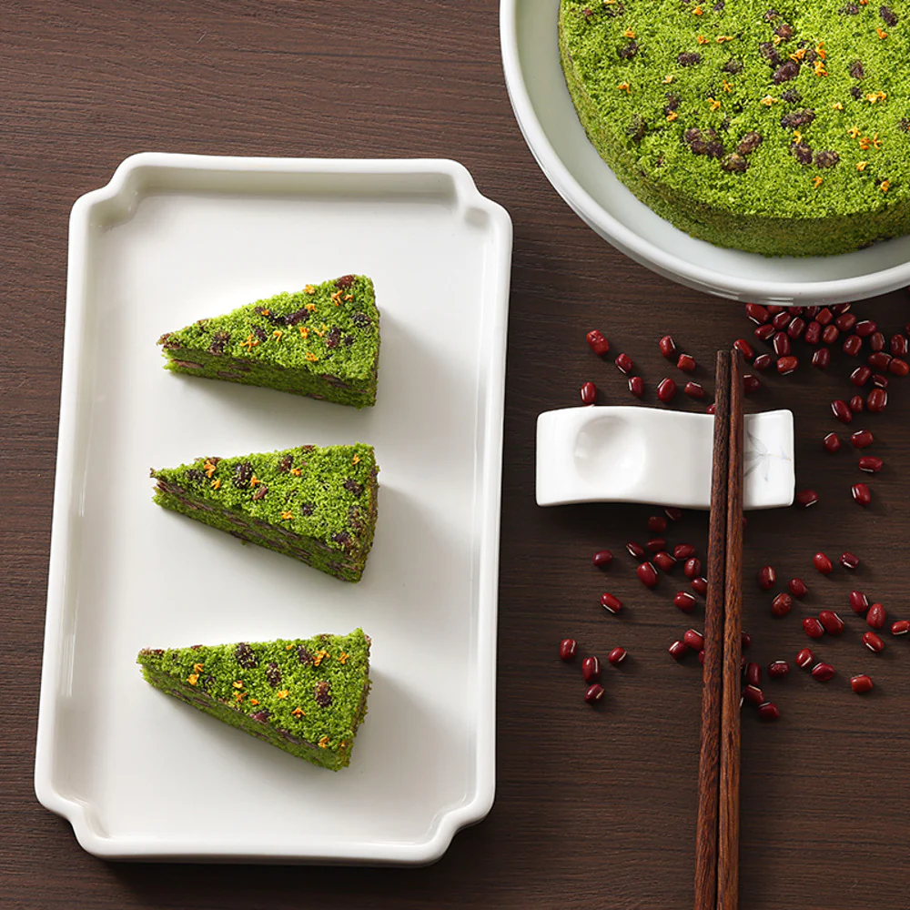 Fengzai Frozen Wheatgrass Red Bean Rice Cake – 10 Pieces, 350g - Chinese Green Rice Cake - Image 2