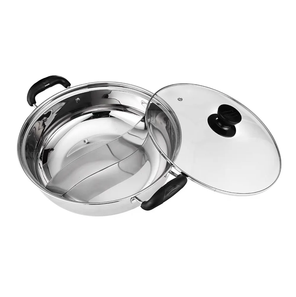 Fenhua 304 Stainless Steel Divided Hot Pot 32cm
