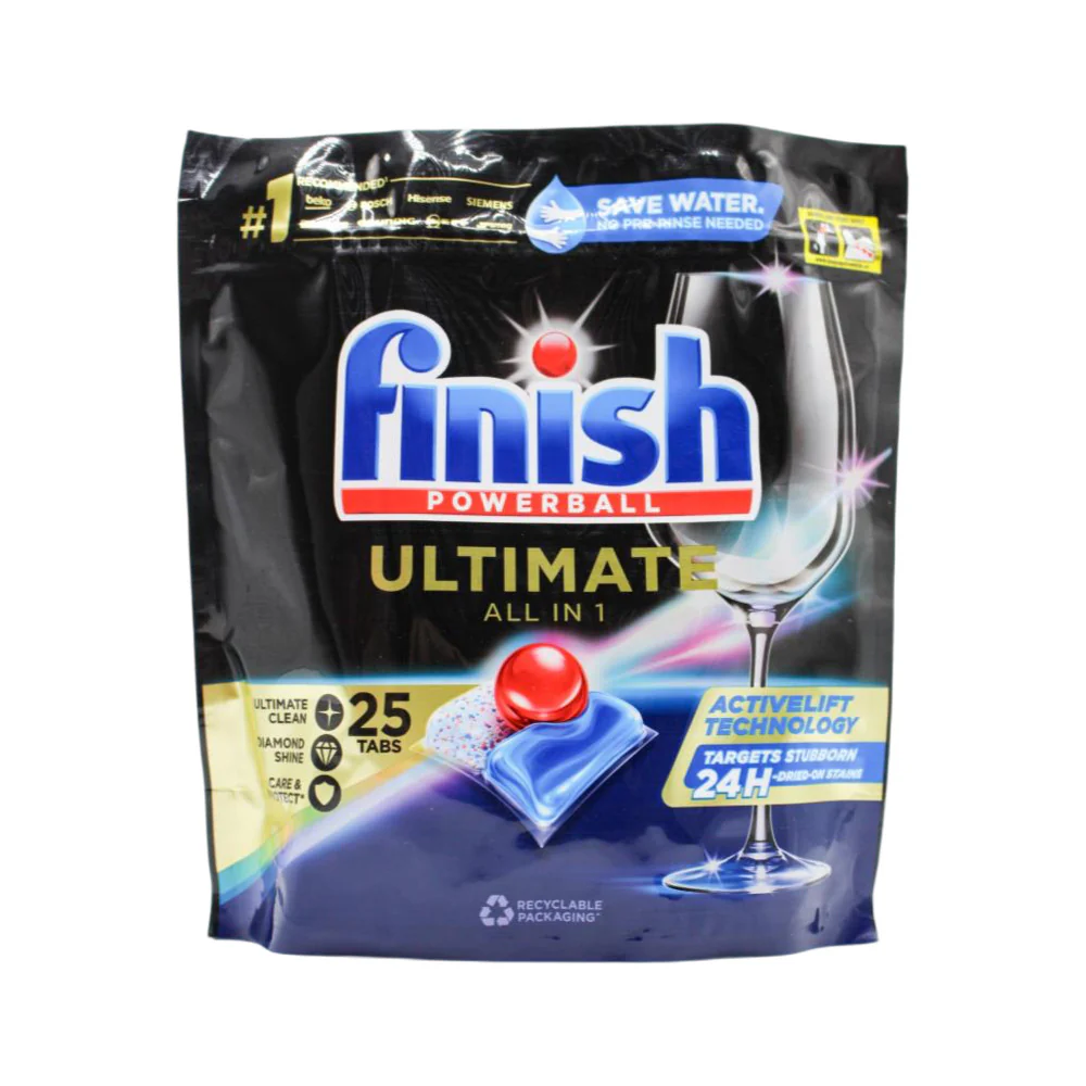 Finish Powerball Ultimate All in 1 Dishwasher Tablets - 25 Tabs