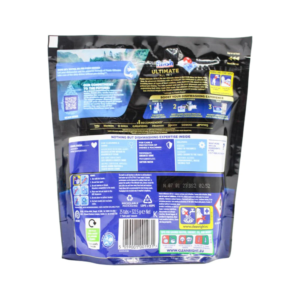 Finish Powerball Ultimate All in 1 Dishwasher Tablets - 25 Tabs - Image 2