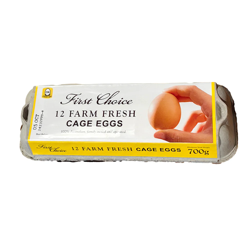 First Choice Farm Fresh Cage Eggs XL - 12 Pieces, 700g - Image 2