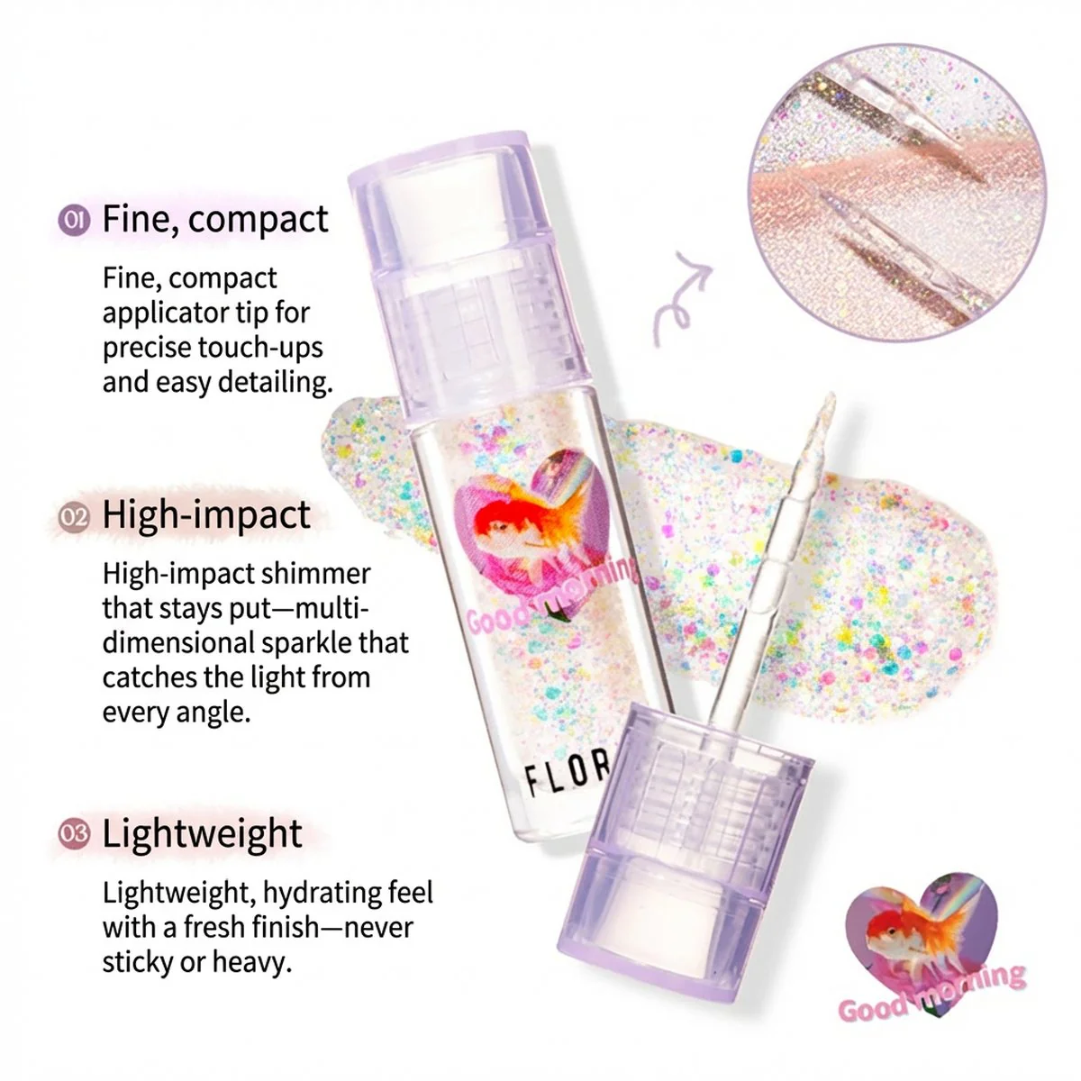 Florite Heart Attack Liquid Eyeshadow 04 - Miss You - Image 2