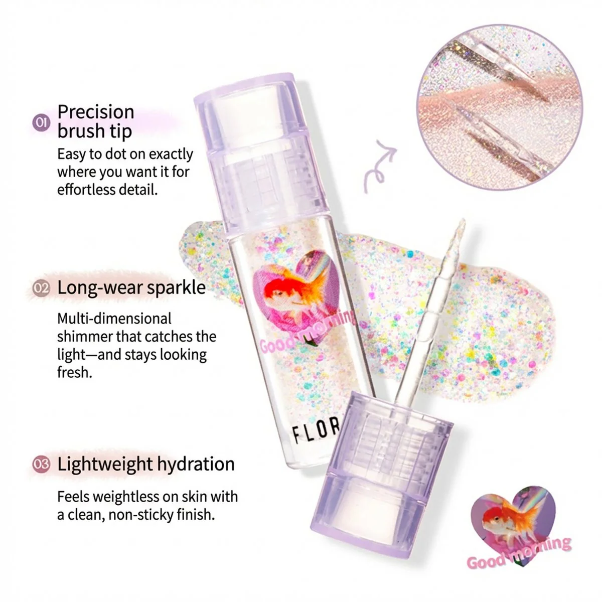 Flortte Heart Attack Liquid Eyeshadow 02 - Movie's Over - Image 2