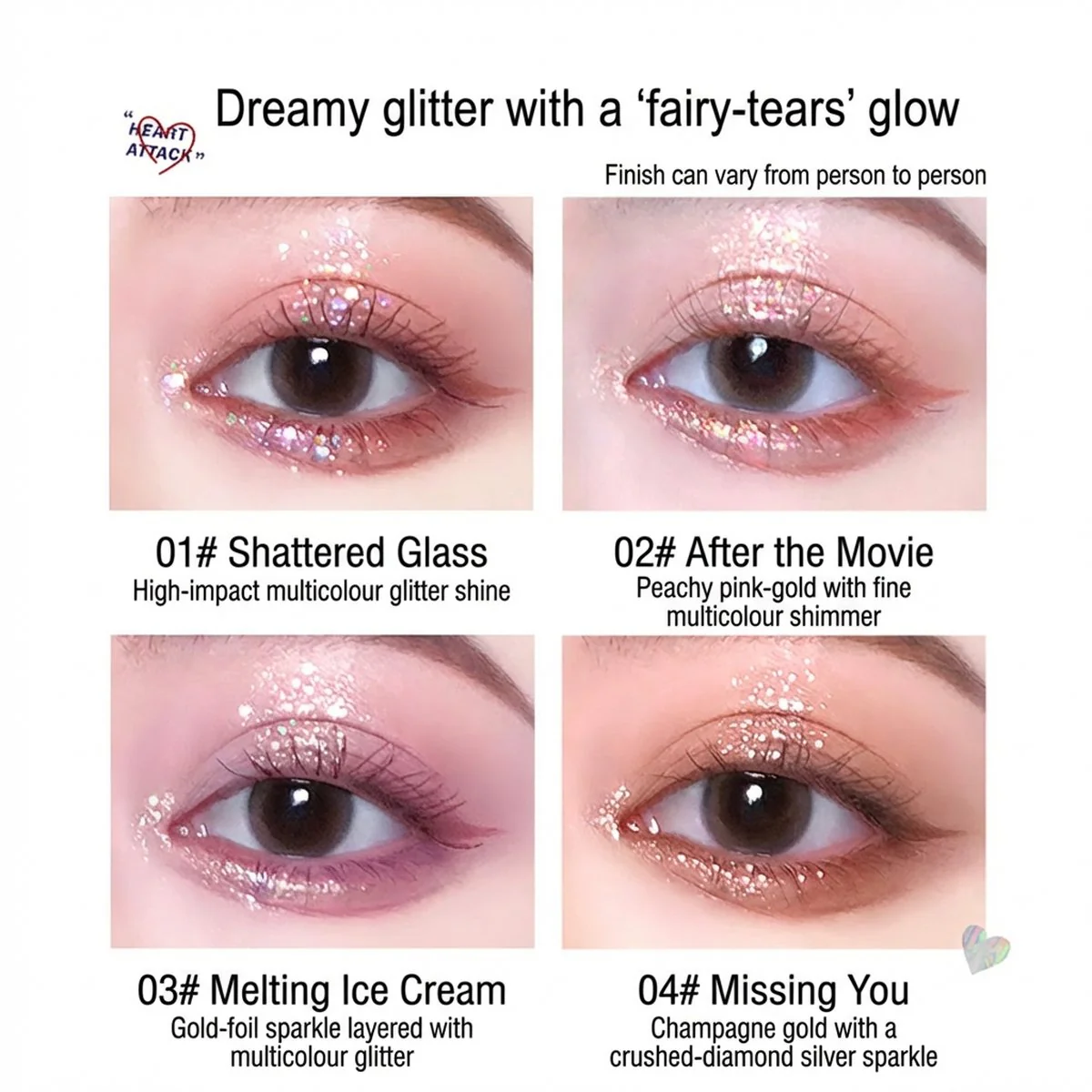 Flortte Heart Attack Liquid Eyeshadow 07 - Floral Sun Rainbow - Image 3