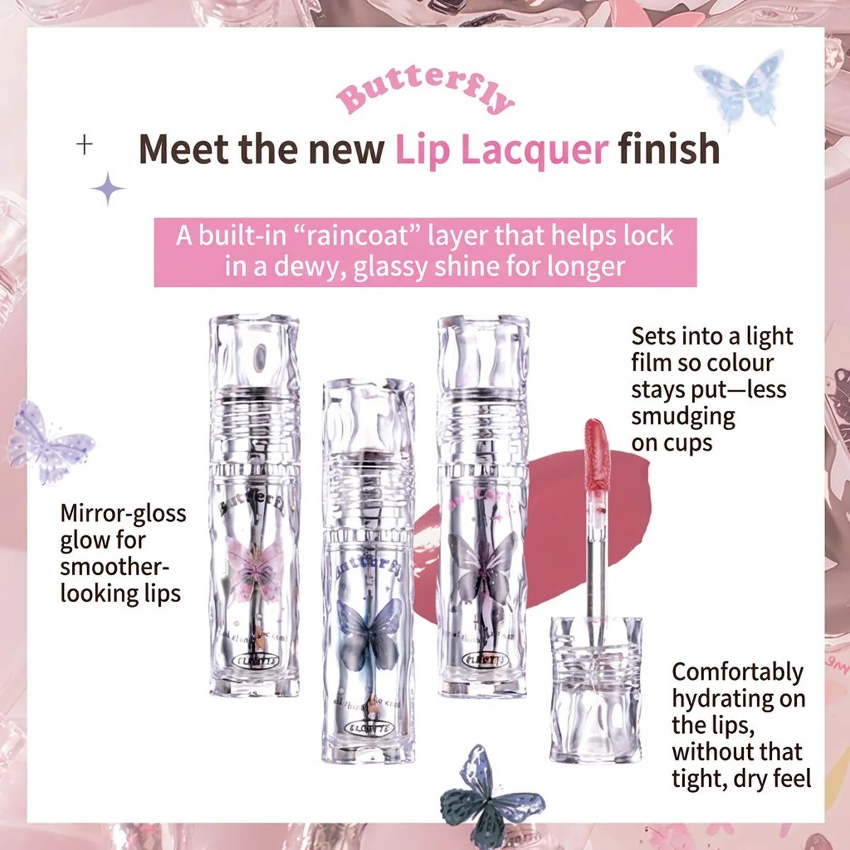 Flortte Hello Beauty Lip Lacquer 02# Carousel - Image 2