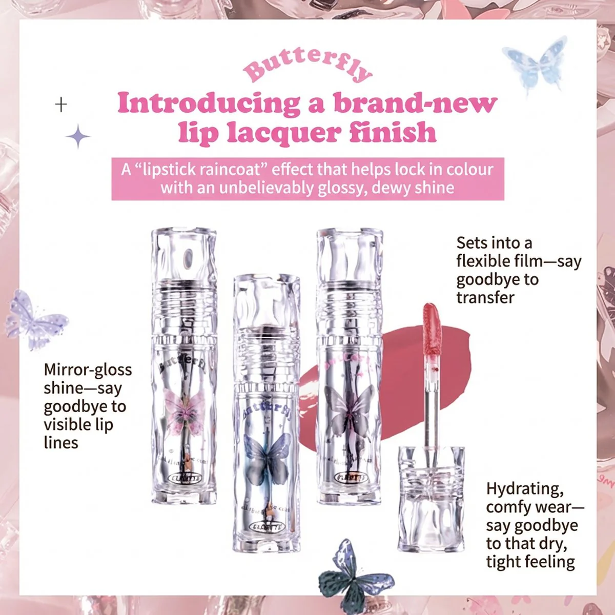 Flortte Hello Beauty Lip Lacquer 03# Dreamy - Image 2