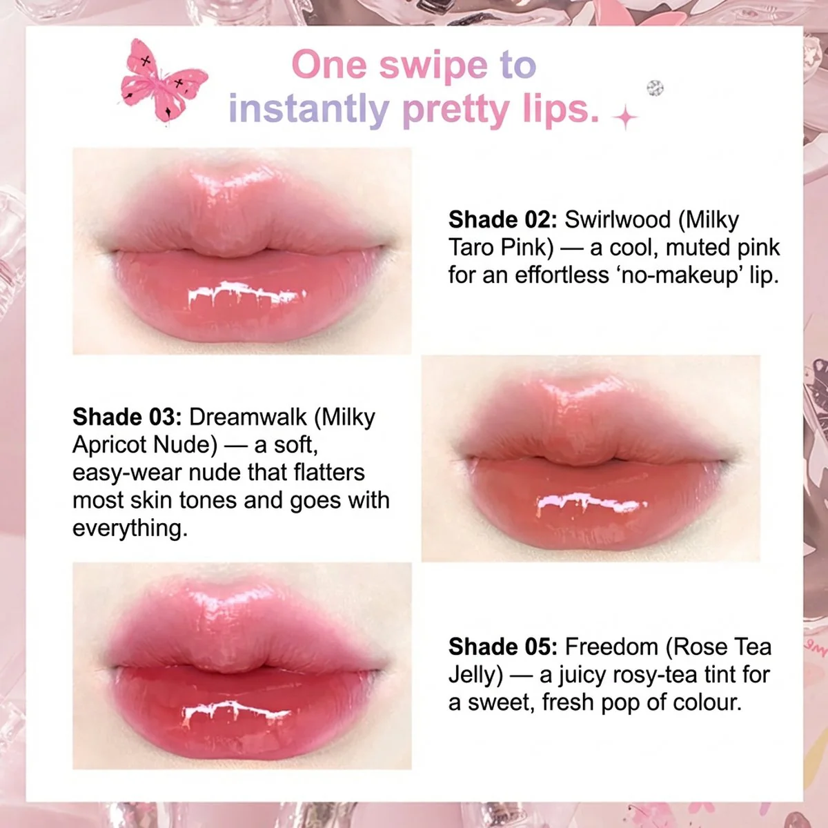 Flortte Hello Beauty Lip Lacquer 04# Mercury - Image 3