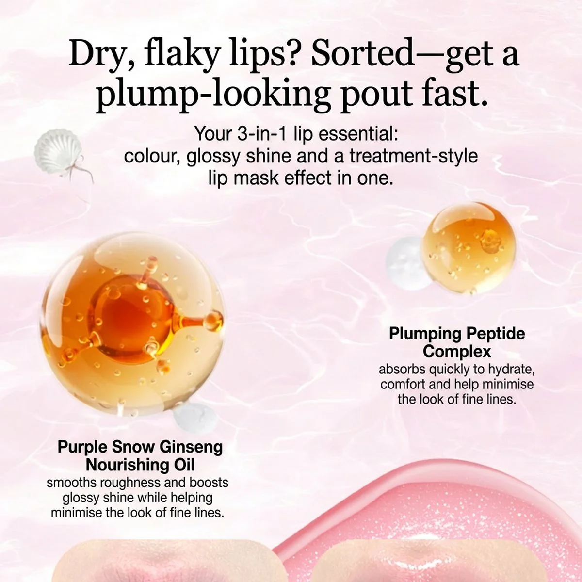 Flortte Sea Pearl Glass Sea Solid Lip Gloss 2.7g - Lip Gloss Stick, Multiple Shades - Image 2