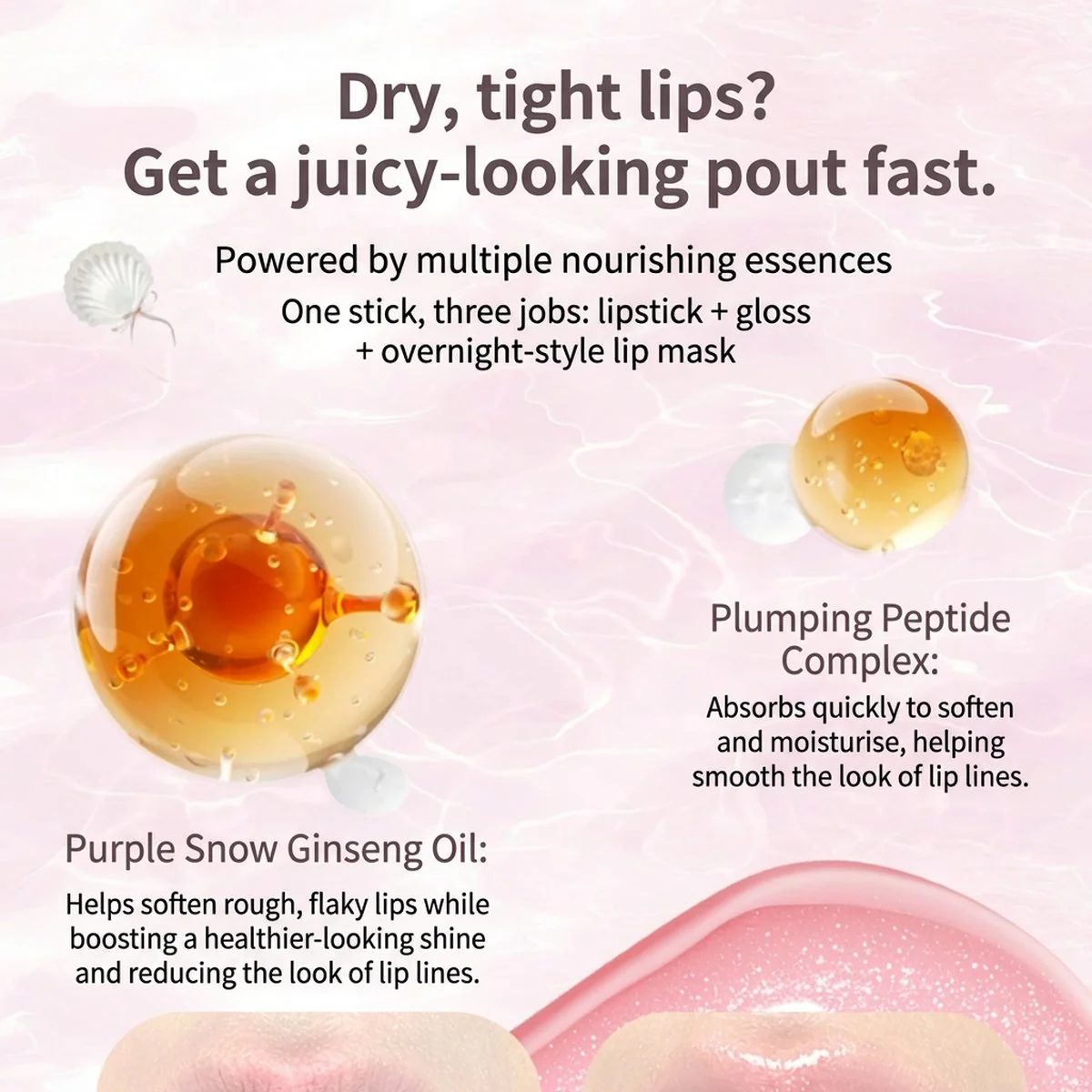 Flortte Sea Pearl Glass Sea Solid Lip Gloss – 2.7g (Multiple Shades) - Image 2