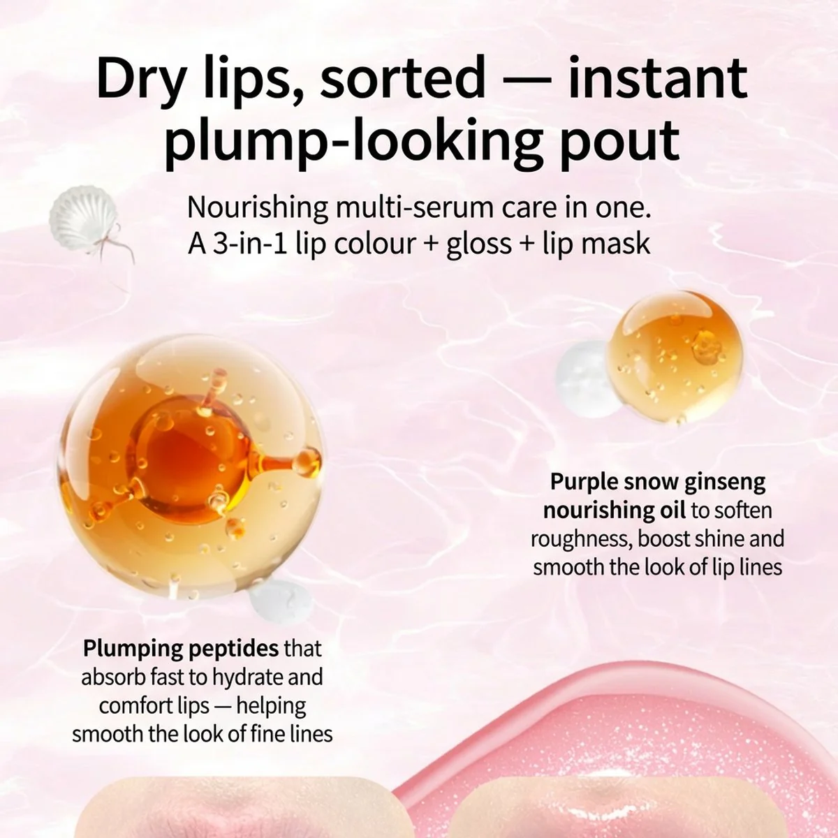 Flortte Sea Pearl Solid Lip Gloss Balm Stick – 2.7g – Multiple Shades - Image 2