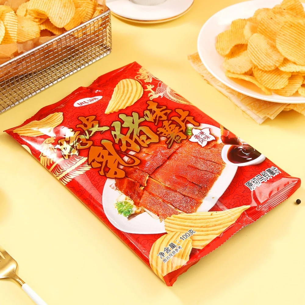 Four Seas Roast Suckling Pig Flavour Ripple Cut Potato Chips 400g – Hong Kong Style, Limited Import - Image 2