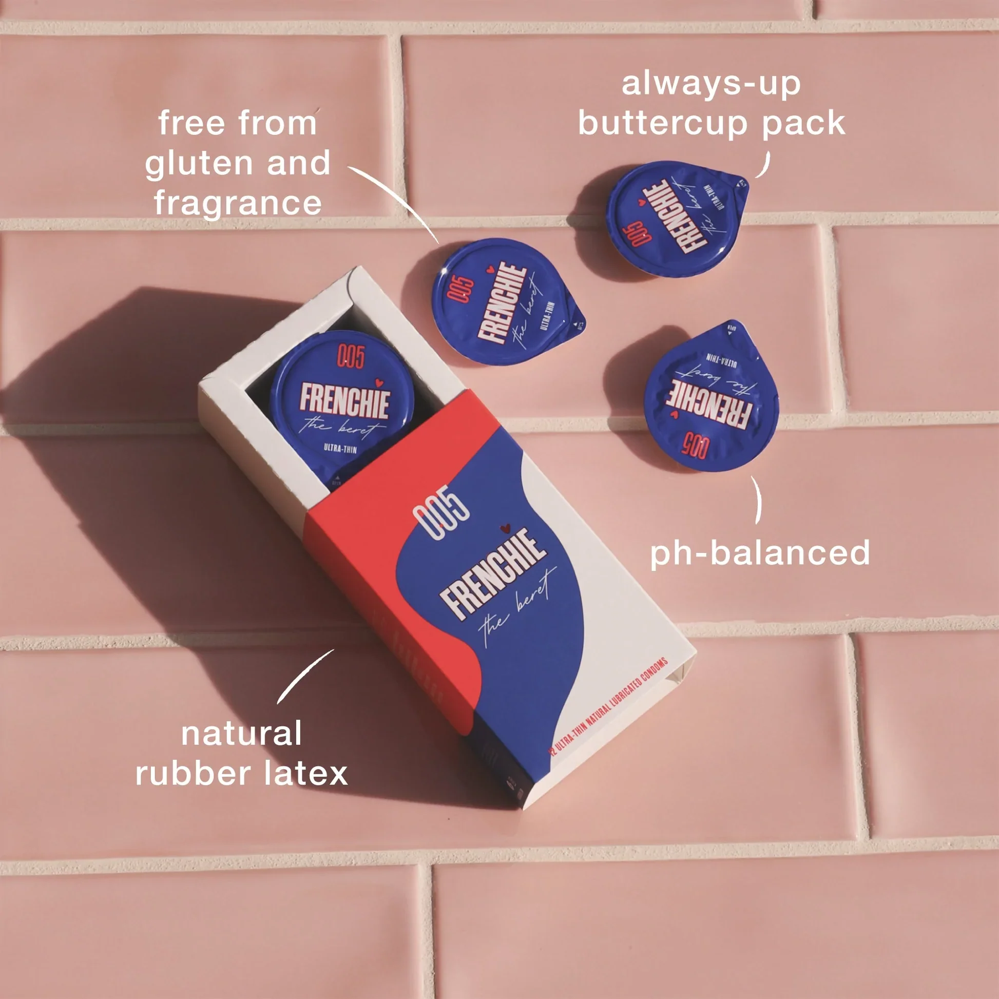 Frenchie Beret Ultra-Thin Natural Lubricated Condoms - 3 Pack - Image 2
