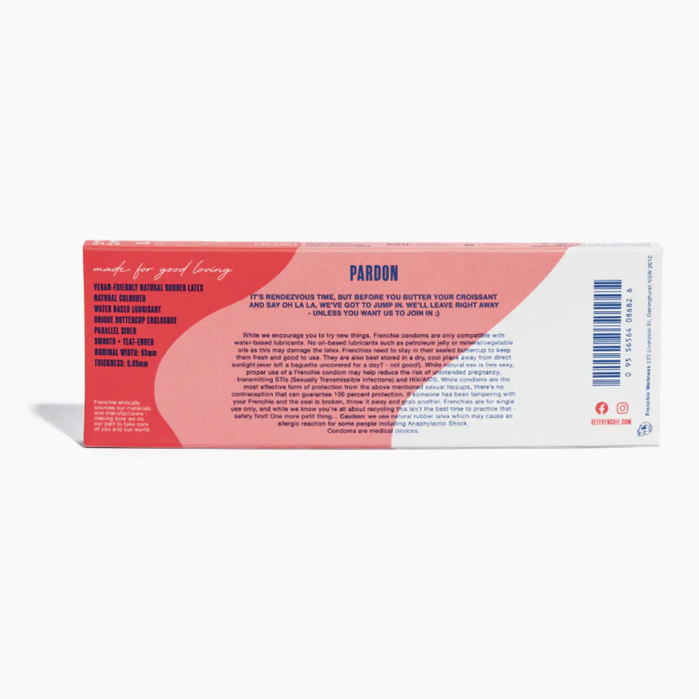 Frenchie The Beret Ultra-Thin Condoms with Hyaluronic Acid - 3 Pack - Image 5