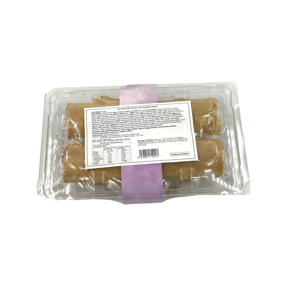 Freshhippo Bakery Taro Milk Panna Cotta Napoleon Pastry 220g - Image 2