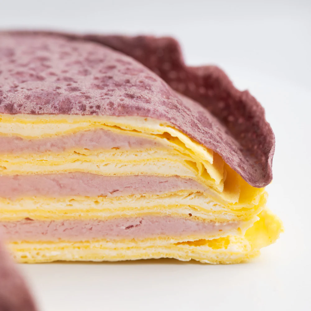 Freshippo Bakery Frozen Soymilk & Taro Mille Crepe Cake 500g - Image 2